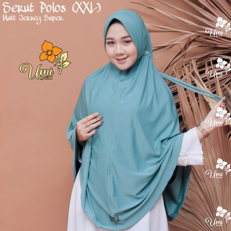 Jilbab Serut Jokowi Jumbo XXXL Original Hijab Instan Jersi Serut Jumbo Polos