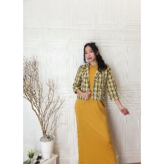 Atasan Blazer Kotak Import Bangkok 19242