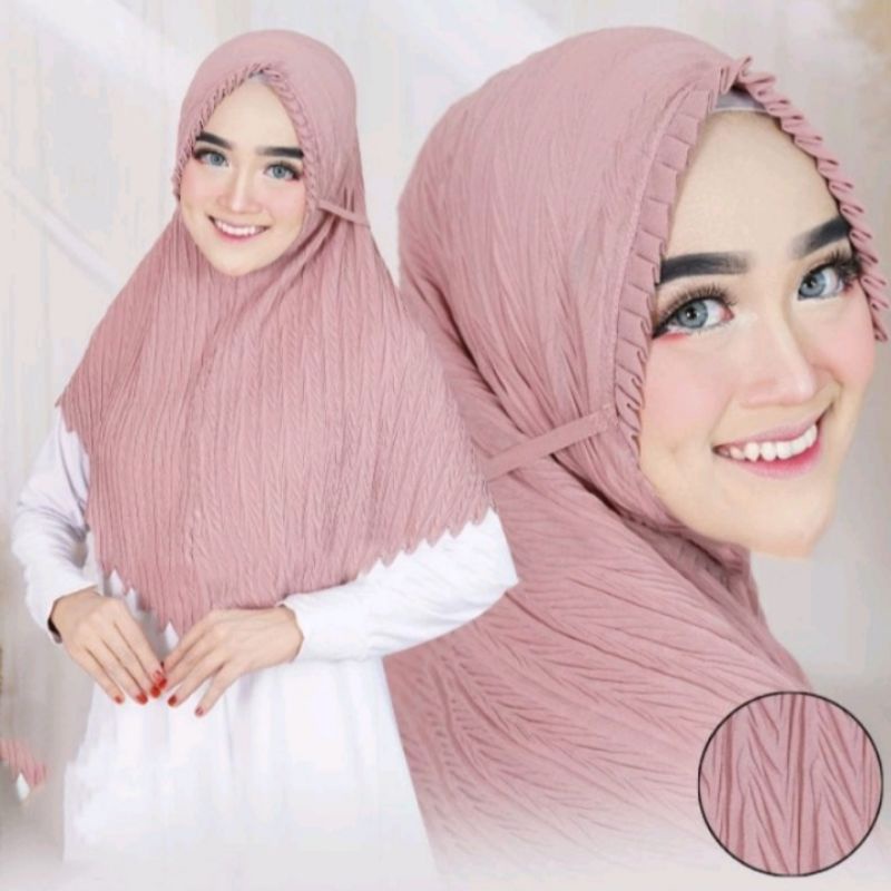 JILBAB BERGO PLISKET KCB PADI / BERGO LIPIT / BERGO PLISKET / MARYAM