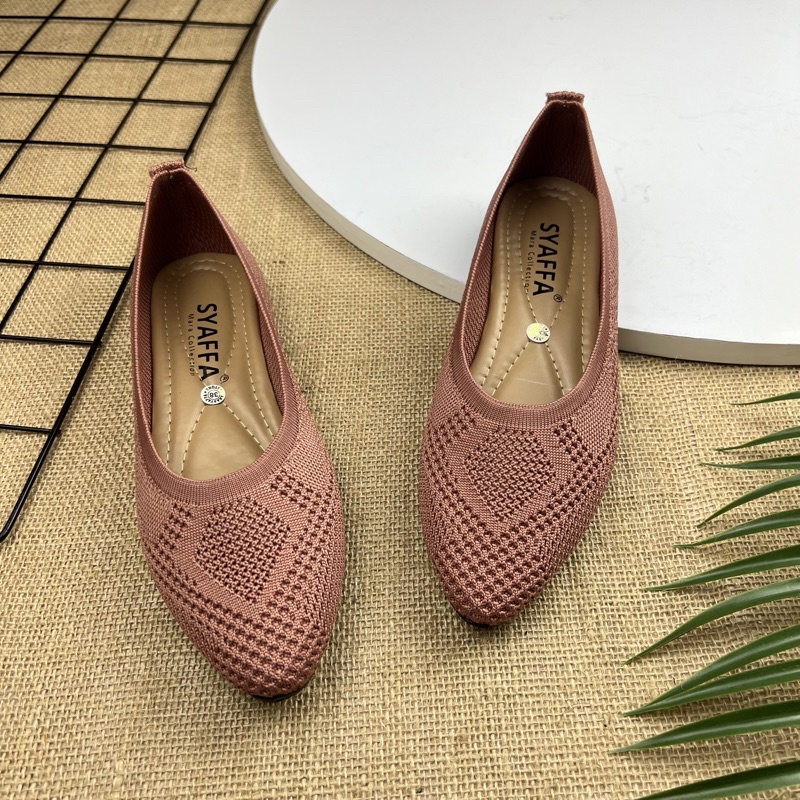 MARASYAFFA - SEPATU FLAT RAJUT WANITA (MS*26))