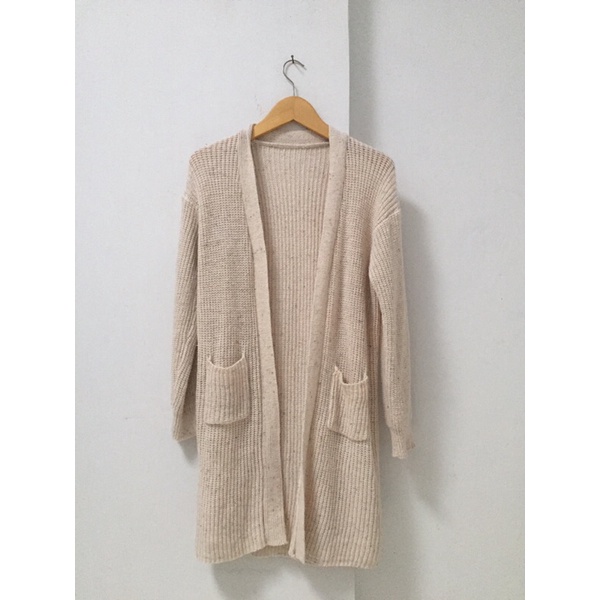 PRELOVED SWEATER BLAZER RAJUT PANJANG MOTIF