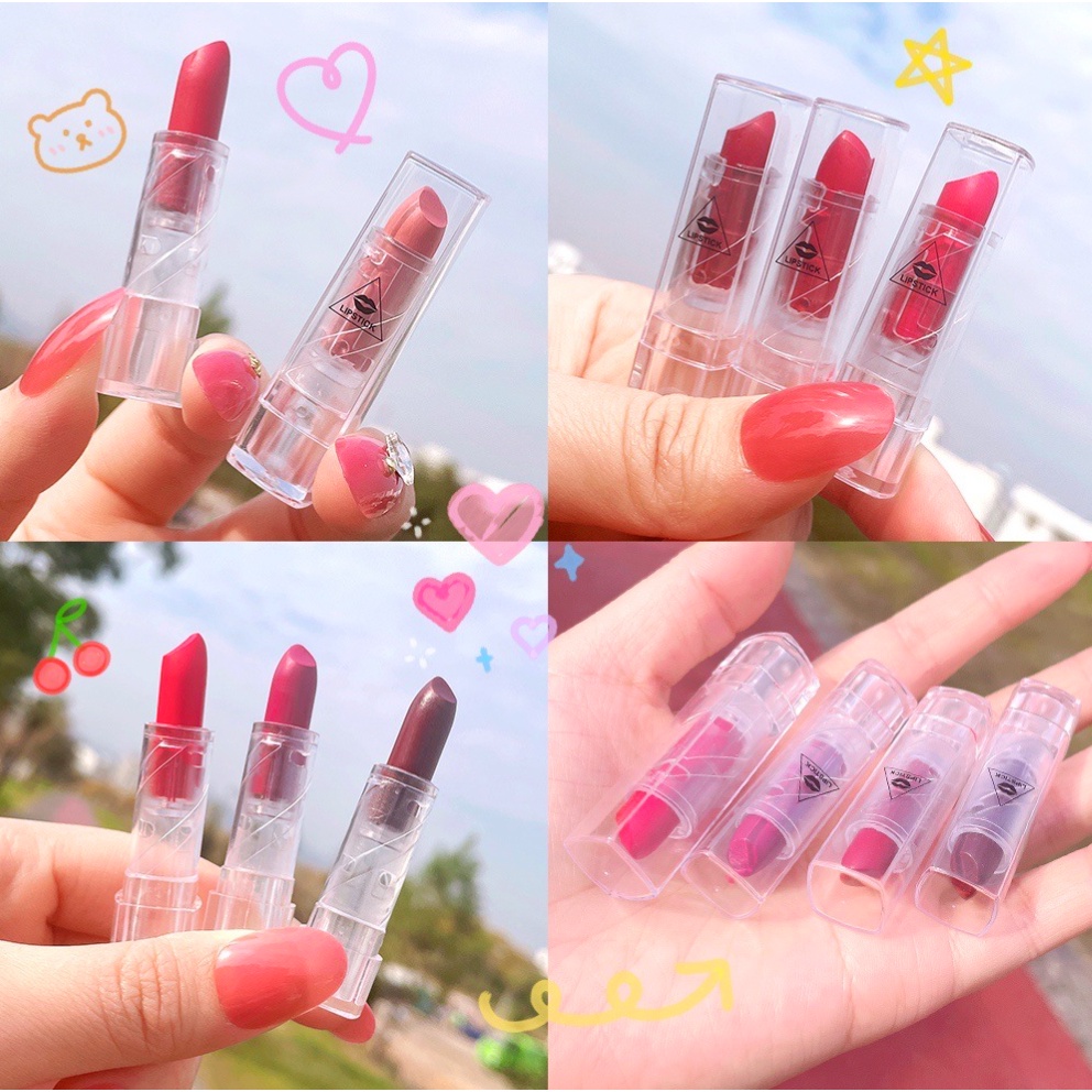 Transparant Lipstik Velvet Matte Lip Glaze Lipstick Teayason TD007