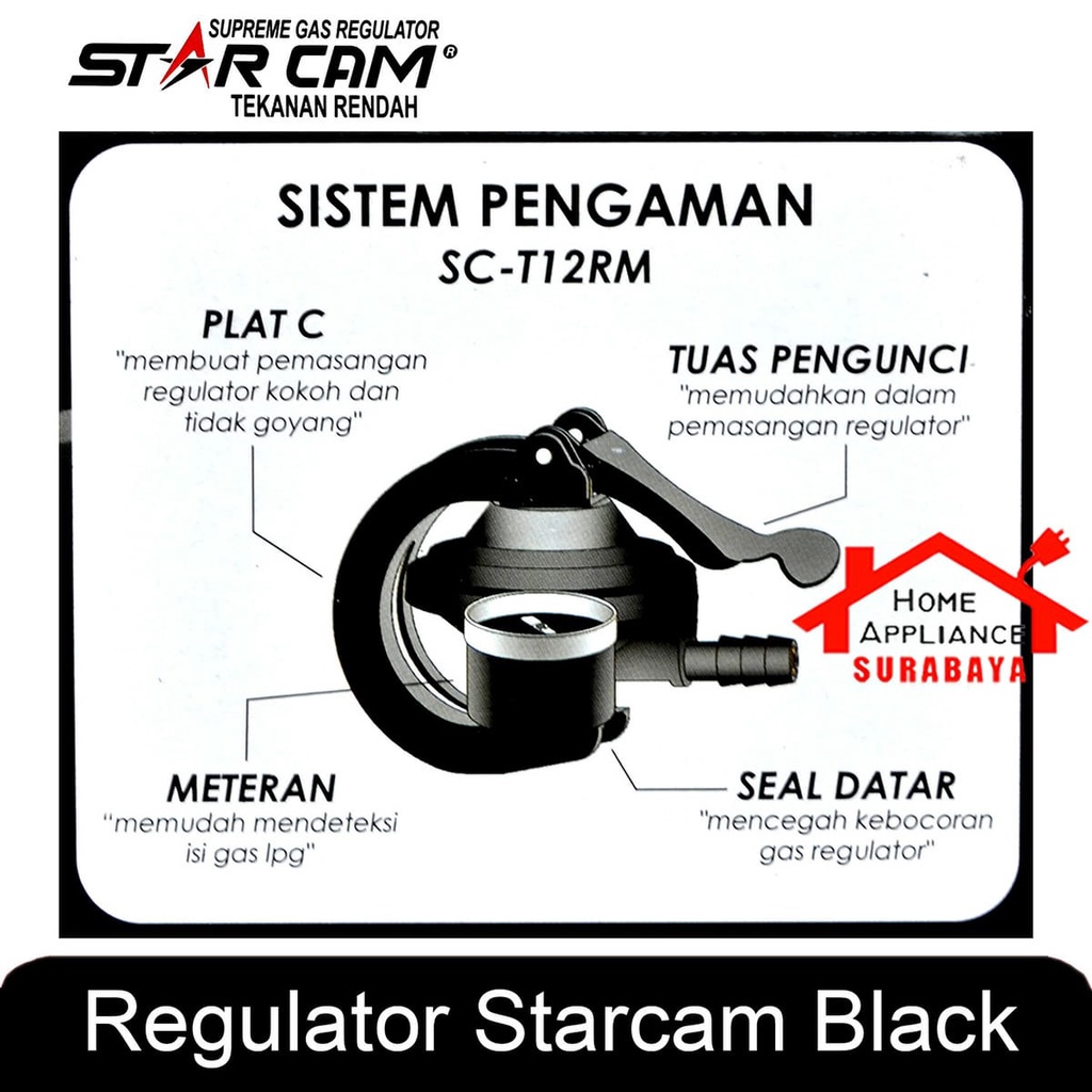 Regulator + Meter StarCam Star Cam Tekanan Rendah SC-23M / SC 23 M