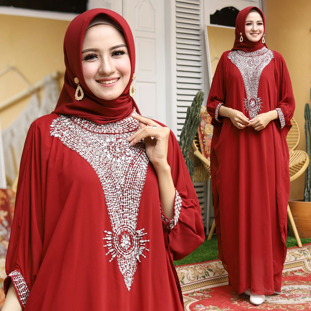 HOPYLOVY - Kaftan Wanita Terbaru Kombinasi Payet Citra