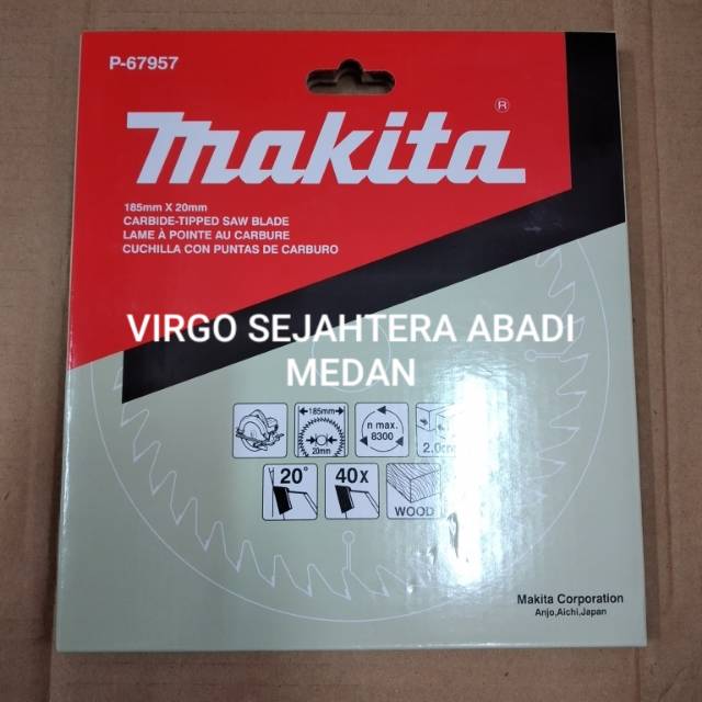 MAKITA 7X40T CS BLADE MATA PISAU POTONG GERGAJI BULAT CIRCULAR SAW BLADE TCT 7" X 40T ORIGINAL ASLI