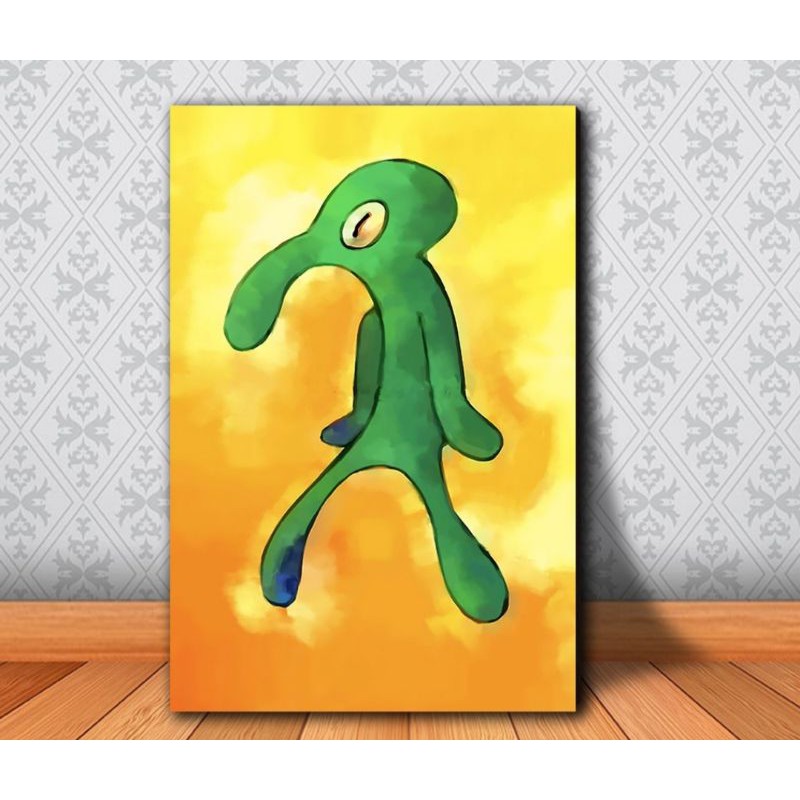 poster kayu squidward