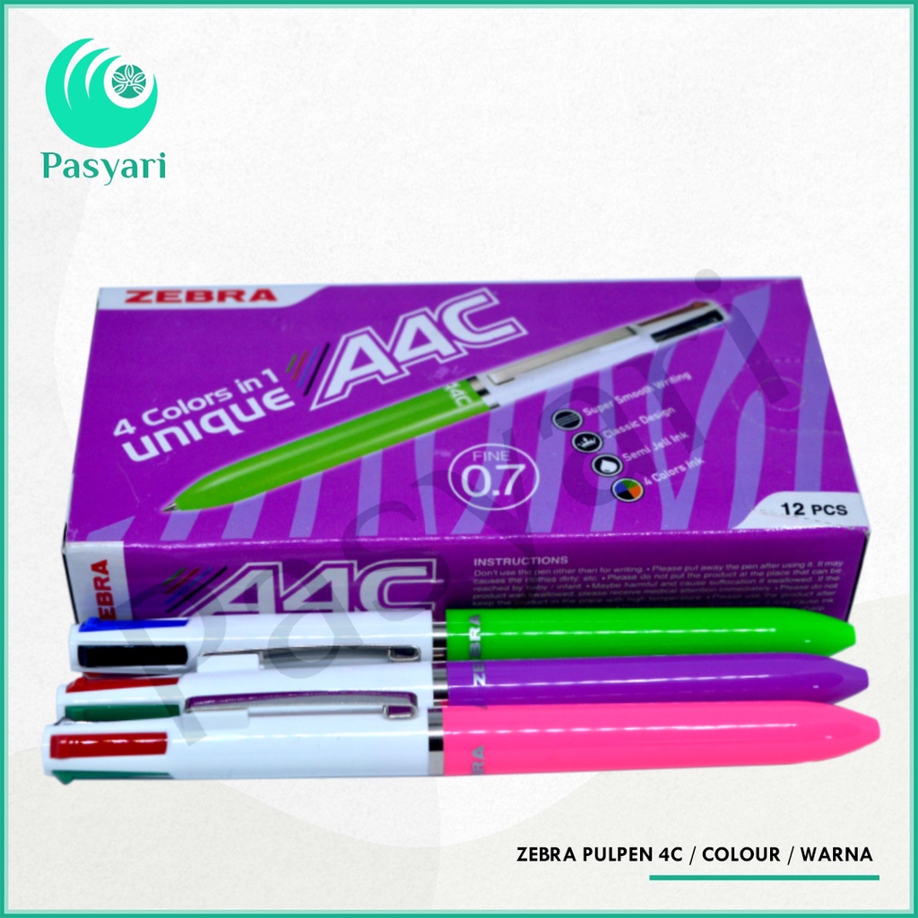 

ZEBRA Pulpen A4C / Colour / Warna