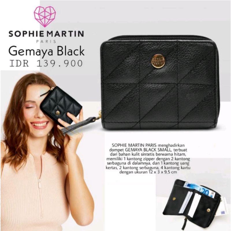 DOMPET KECIL GEMAYA BLACK SOPHIE PARIS