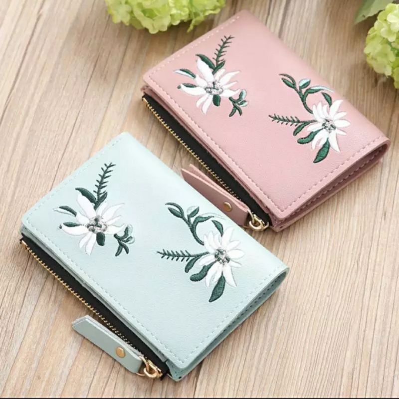 dem_sare / DS1045 - SAKURA FLORAL - Dompet Lipat Mini Wanita