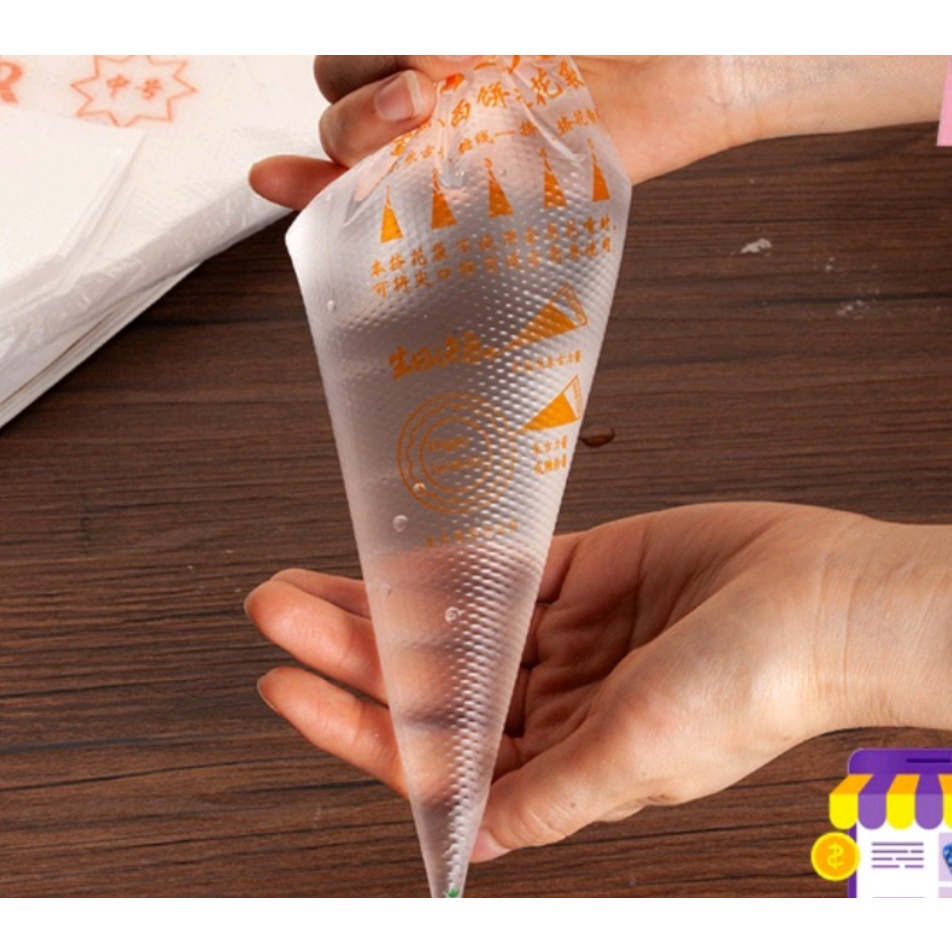 Plastik segitiga tebal / piping bag tebal satuan