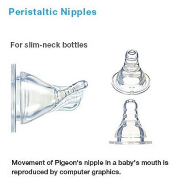 PIGEON Peristaltic Nipple Slim Neck isi 3