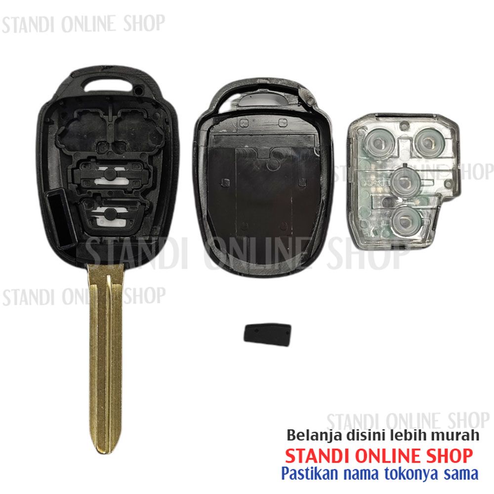 Remote Set Lengkap Kunci Key Blank Toyota Vios Yaris Tipe G