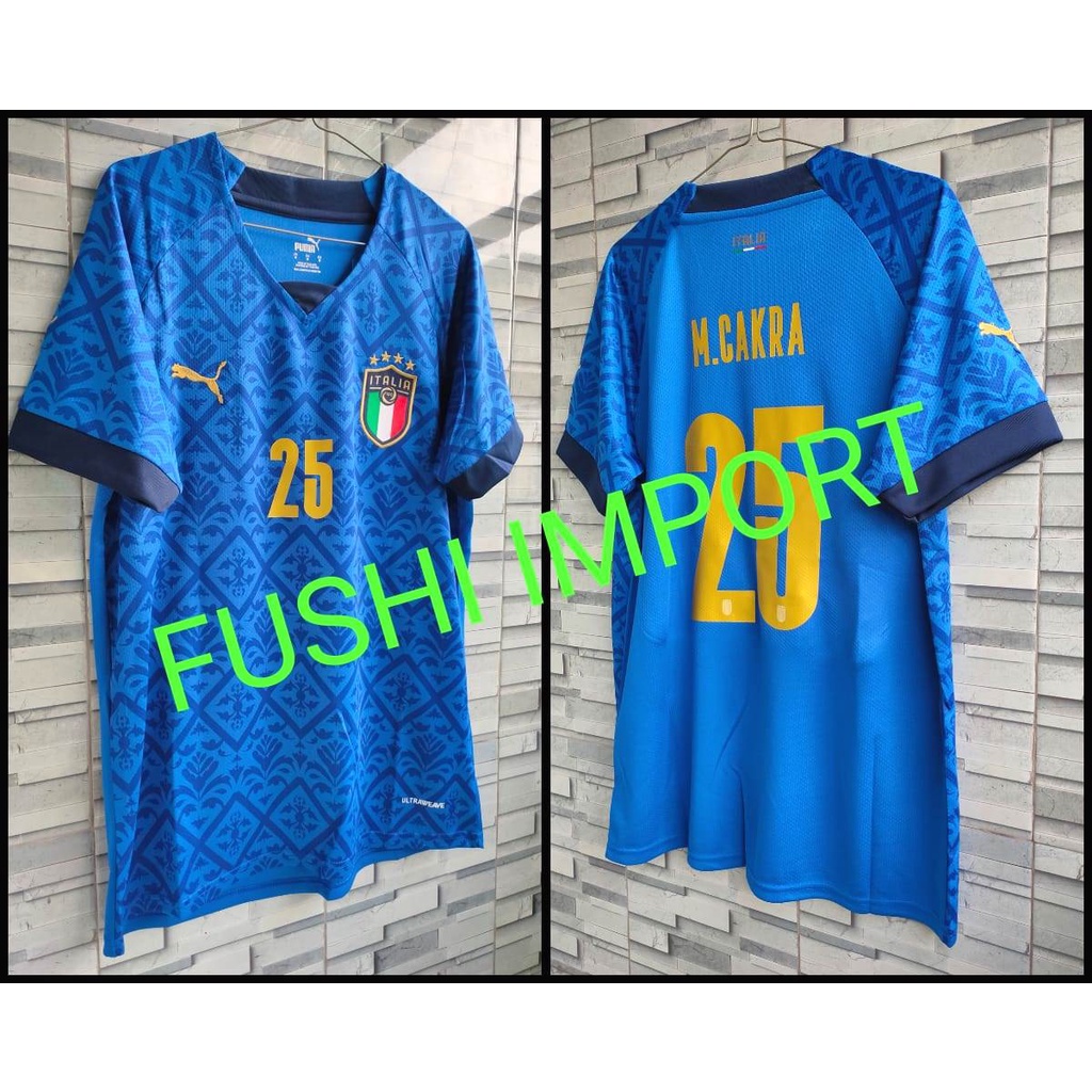 HQ JERSEY BOLA ITALIA HOME NEW ULTRAWEAVE EU CUP 2022 ITALY GO HIGH QUALITY IMPORT