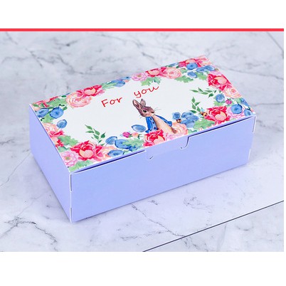

box rabbit ungu bunga floral vintage flaminggo pop art karton hadiah