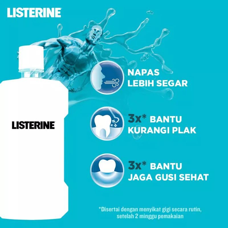 Paket murah 2Pcs Listerine Zero/Coolmint Mouthwash @ 500 ml Obat Kumur