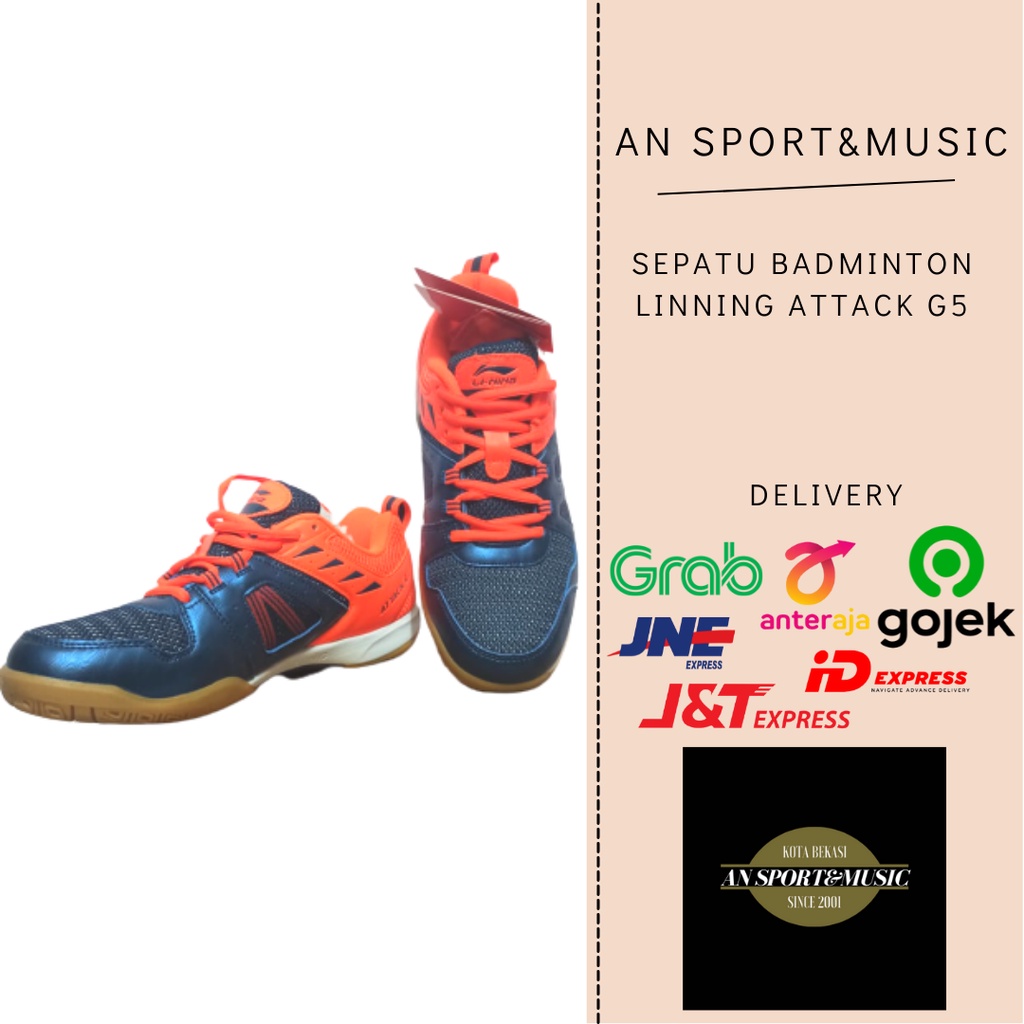 Sepatu Badminton Lining Attack G5 Original 100%