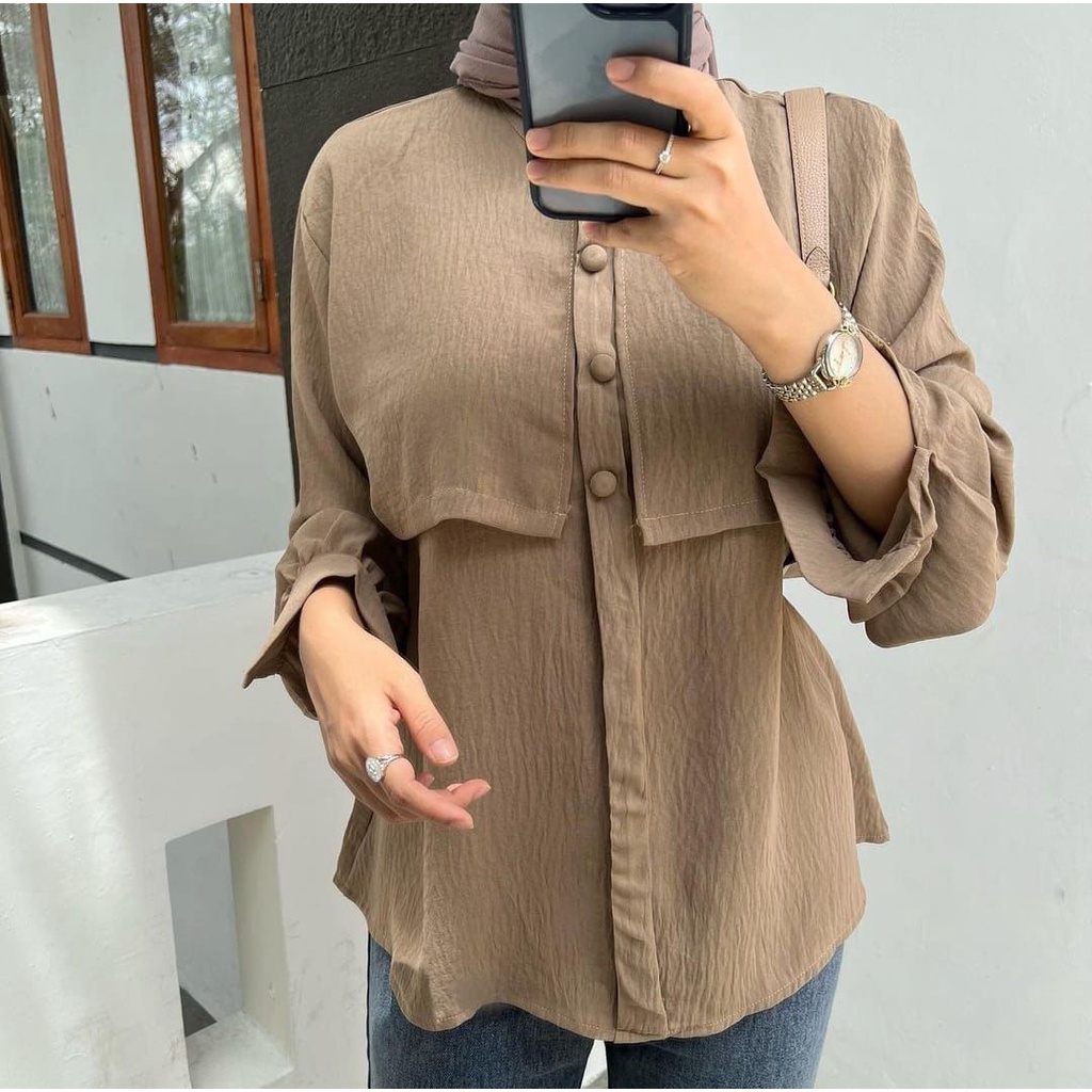 NONY BLOUSE WANITA PREMIUM AIRFLOW CRINCKLE DEODORA RAYON