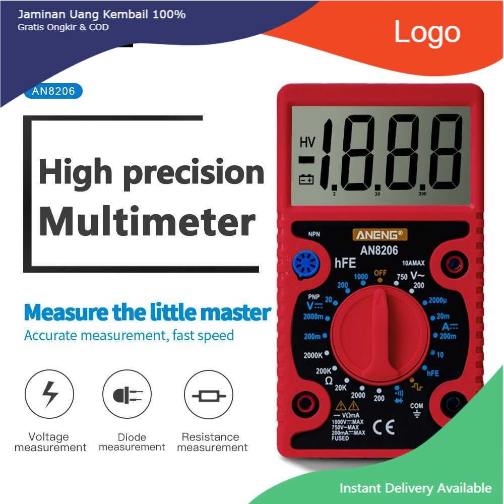 ANENG Digital Multimeter Voltage Tester Large Screen Display - AN8206
