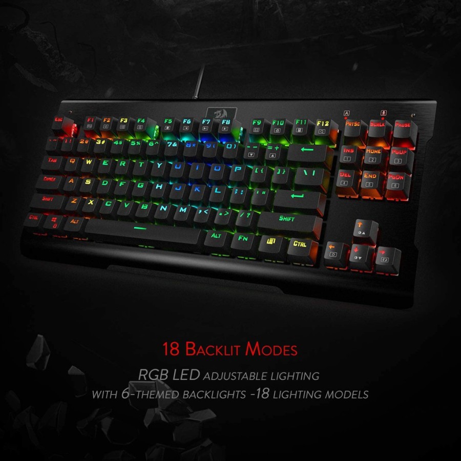 Redragon Keyboard Gaming Mechanical TKL RGB Waterproof Visnu K561RGB