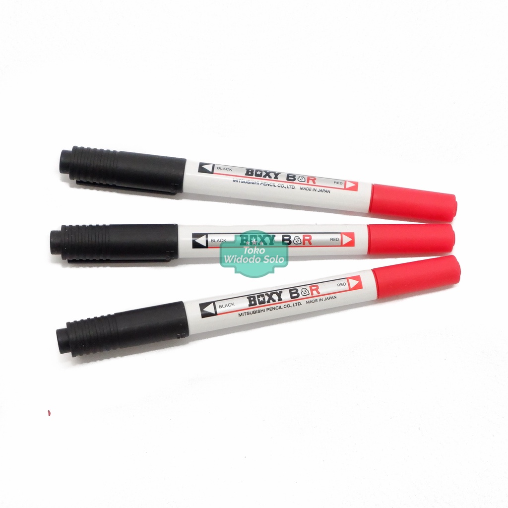 

Pulpen Boxy B&R Hitam Merah Bolpoin Ballpoint Boxy Black Red - 1 Buah