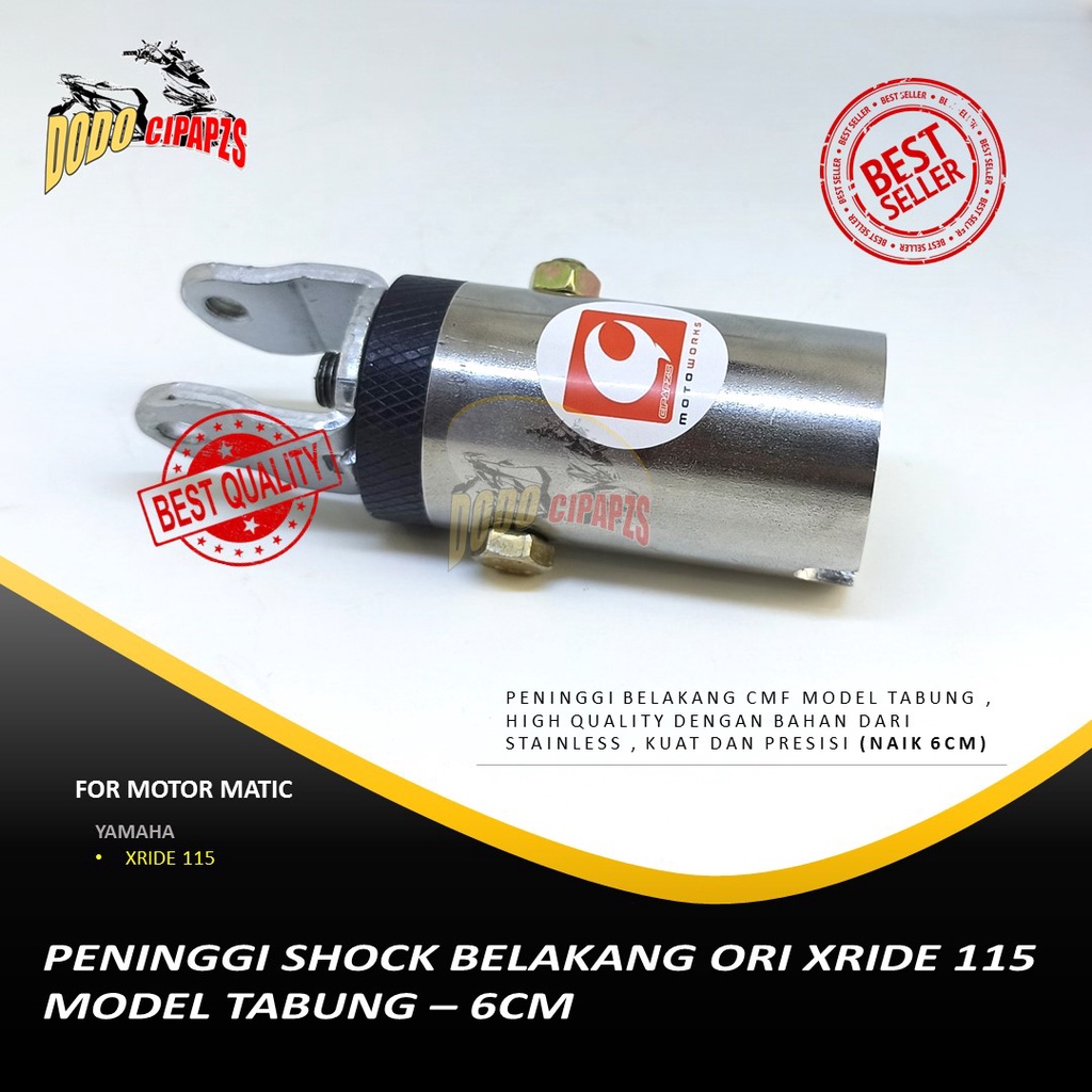 Peninggi shock belakang X Ride 115 model tabung