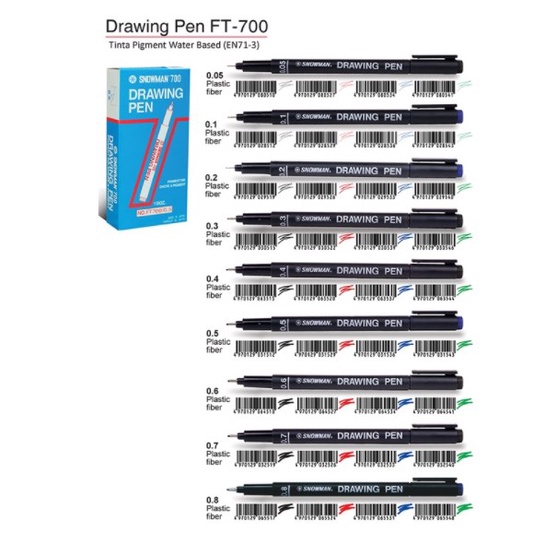 

SNOWMAN - SNOWMAN DRAWING PEN FT-700 / TINTA PIGMENT WATER BASED (EN71-3)