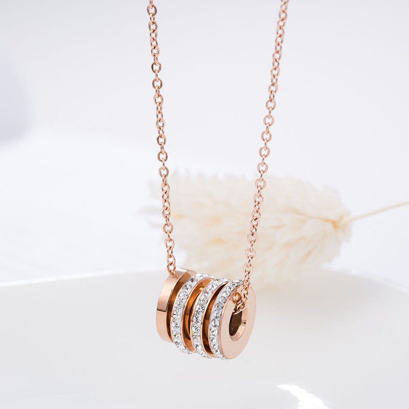 REAL PICTURE-KALUNG KOREA TITANIUM ROSE GOLD-KALUNG WANITA TITANIUM-KALUNG TITANIUM KOREA ROSE GOLD