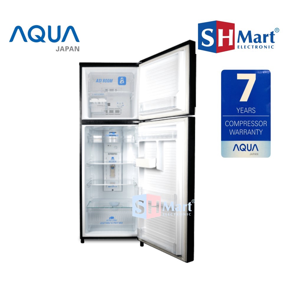 KULKAS AQUA 2 PINTU WITH ASI ROOM AQR-D270WDS / AQRD270 WDS / AQR-D270 WDS GARANSI RESMI (MEDAN)