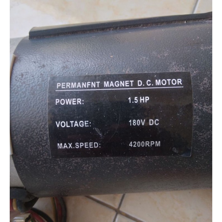 Dc Motor treadmill Permanen Magnet 180V 1.5Hp 4200Rpm