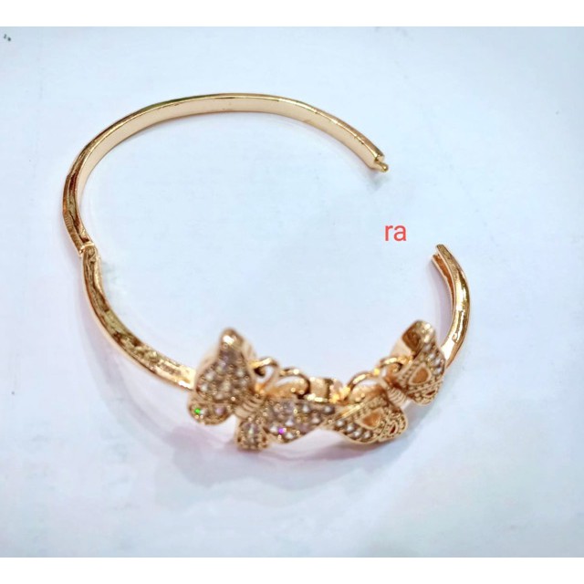 Gelang tangan lapis emas model kupu tarung