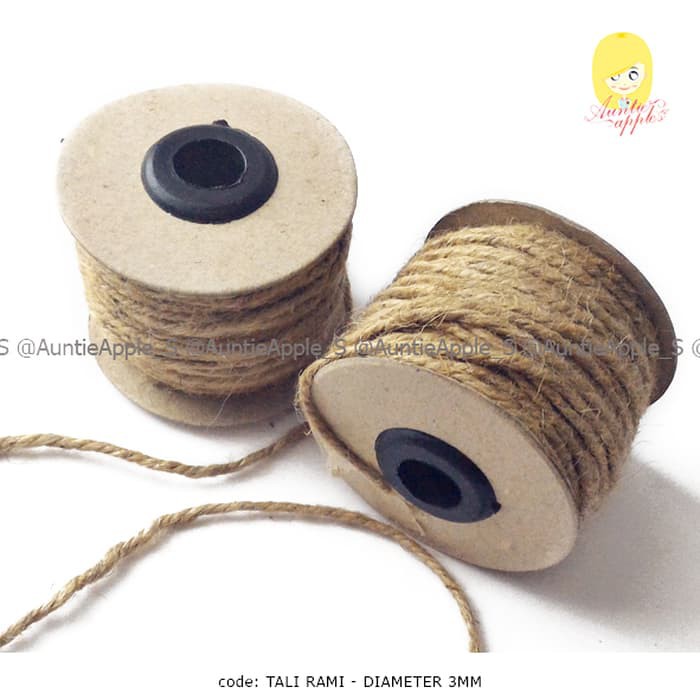 

MURAH MERIAH TALI RAMI 3MM/TALI GONI/TALI VINTAGE/HEMP ROPE/TAMBANG VINTAGE 30 YARD !!!!!