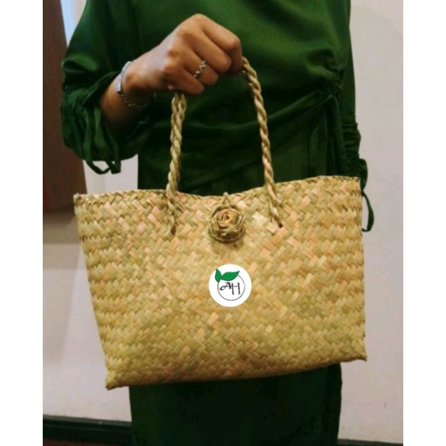 BAKUL PURUN/TAS JINJING GO GREEN/ORIGINAL PURUN/KERAJINAN ETNIK KALIMANTAN