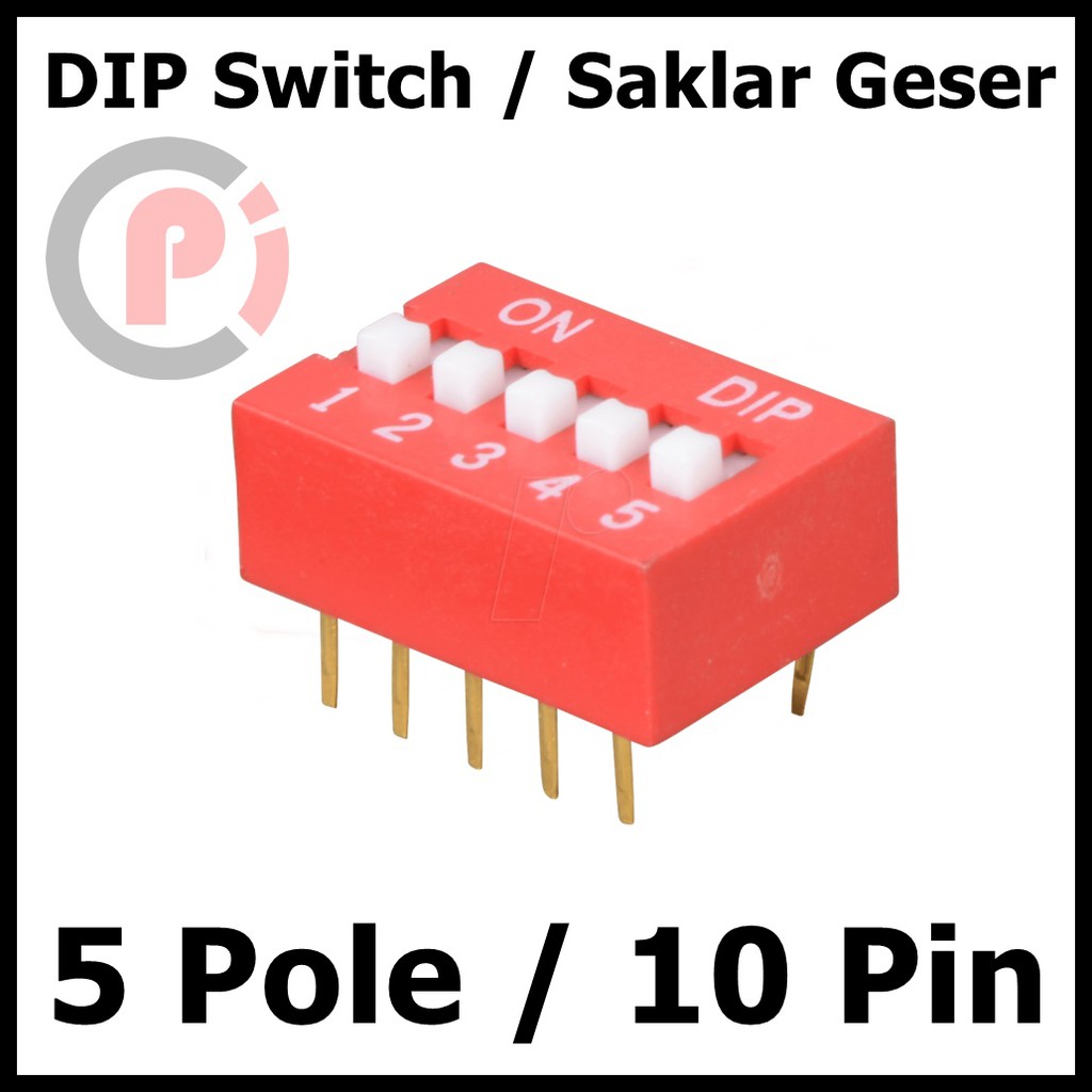 DS 5 Dip Switch 2.54mm 5P saklar DIL 5channel