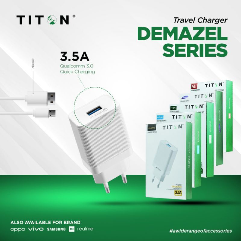 CHARGER TITON DEMAZEL QUALCOM OPPO VIVO XIAOMI SAMSUNG