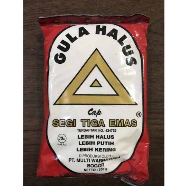 

Gula Halus Cap Segitiga Emas 20x250gr - Gosend/Grab Only!!! !!!