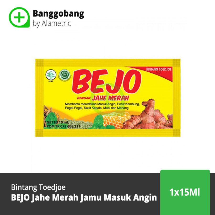 

Bintang Toedjoe BEJO Jahe Merah Jamu Masuk Angin 1 Sachet - Banggobang