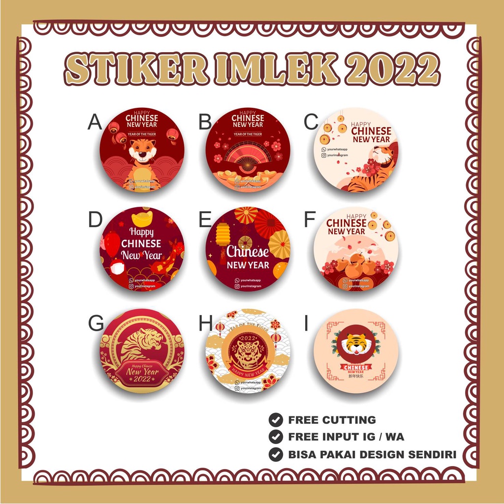 

[Bisa Custom] Stiker Imlek