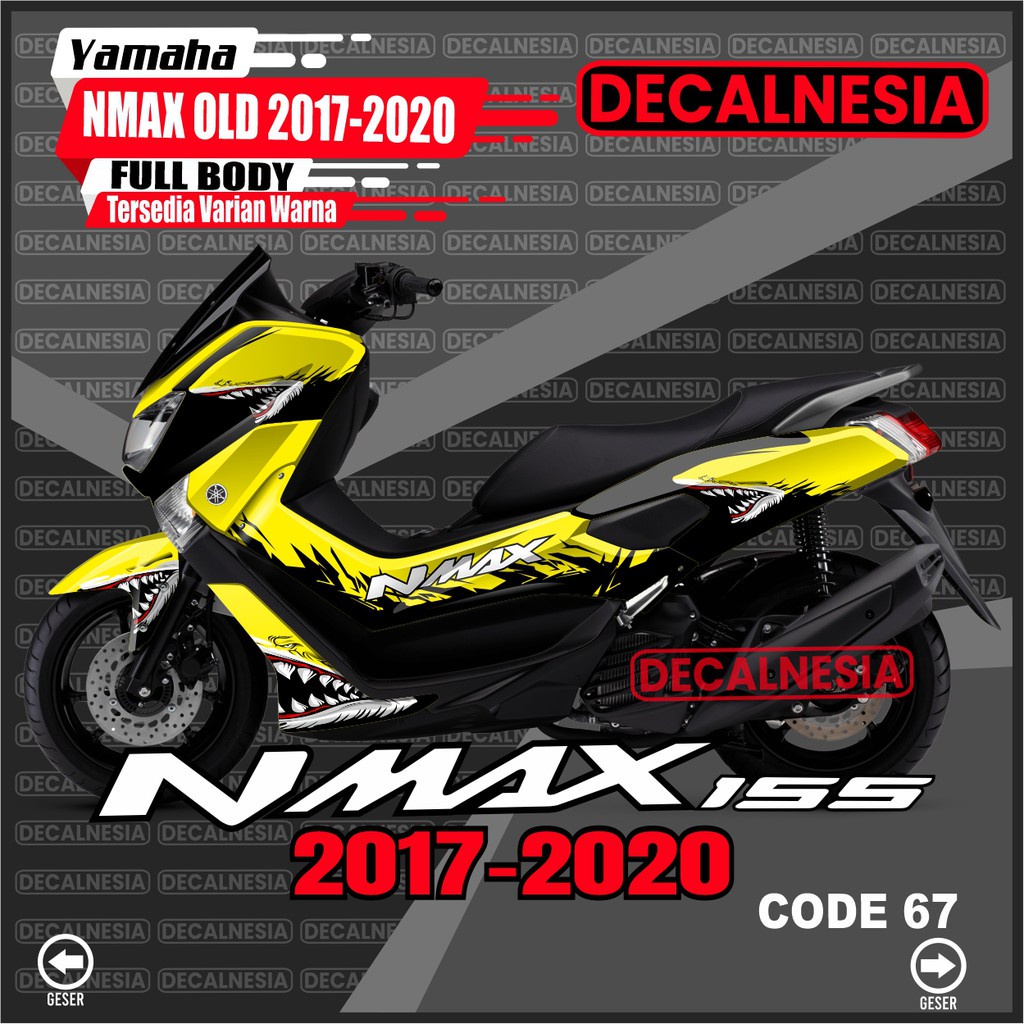 Decalnesia Decal Stiker Nmax Old 2019 Full Body Shark Sticker Motor Yamaha 2018 2020 Modif Dekal Var