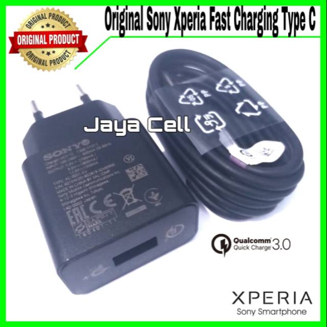 Charger Sony Xperia XZ2 Compact XZ3 Original 100% fast Charging type C