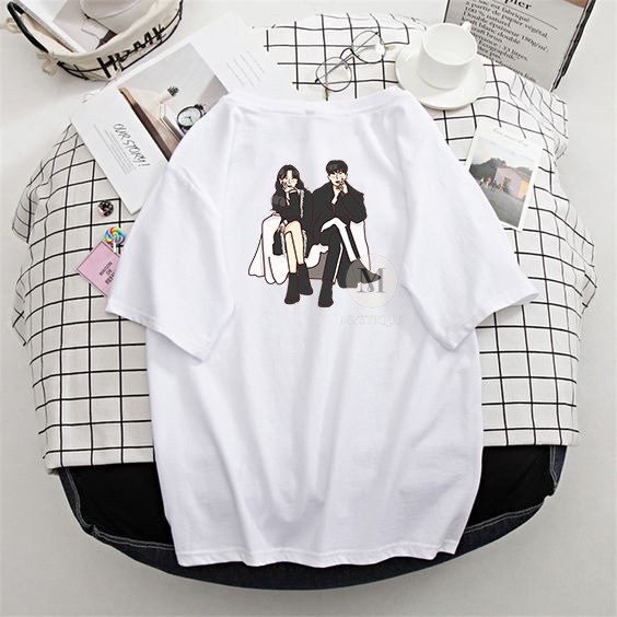 MYSTIQUE.ID-BAJU KAOS HAPPINES KOREAN DRAMA T-SHIRT LUCU DAN AESTHETIC