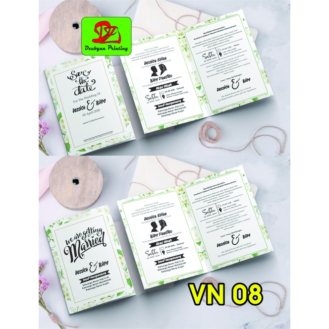 UNDANGAN PERNIKAHAN  VINTAGE  (foto)  Tanpa Minimal Order*  elegan, Murah, Proses  satu hari jadi, Tebal, Banyak Gratisnya-08