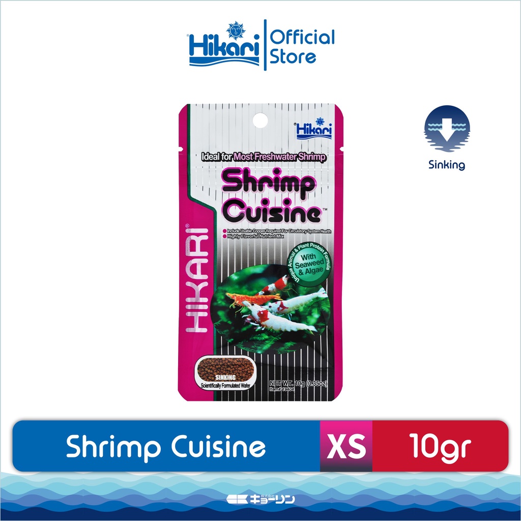 Hikari Shrimp Cuisine 10g - Pakan Udang Hias Air Tawar seperti Amano, Red Cherry, Crystal Red, Bee S