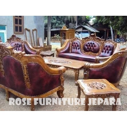 kursi tamu sofa monaco jati mebel jepara