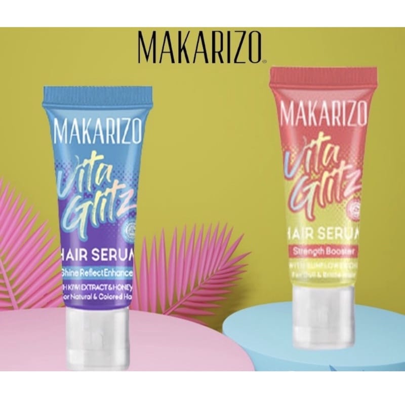 `ღ´ PHINKL `ღ´ Makarizo Vitaglitz serumvitamin rambut bercabang dipakai sebelum catok hair dryer