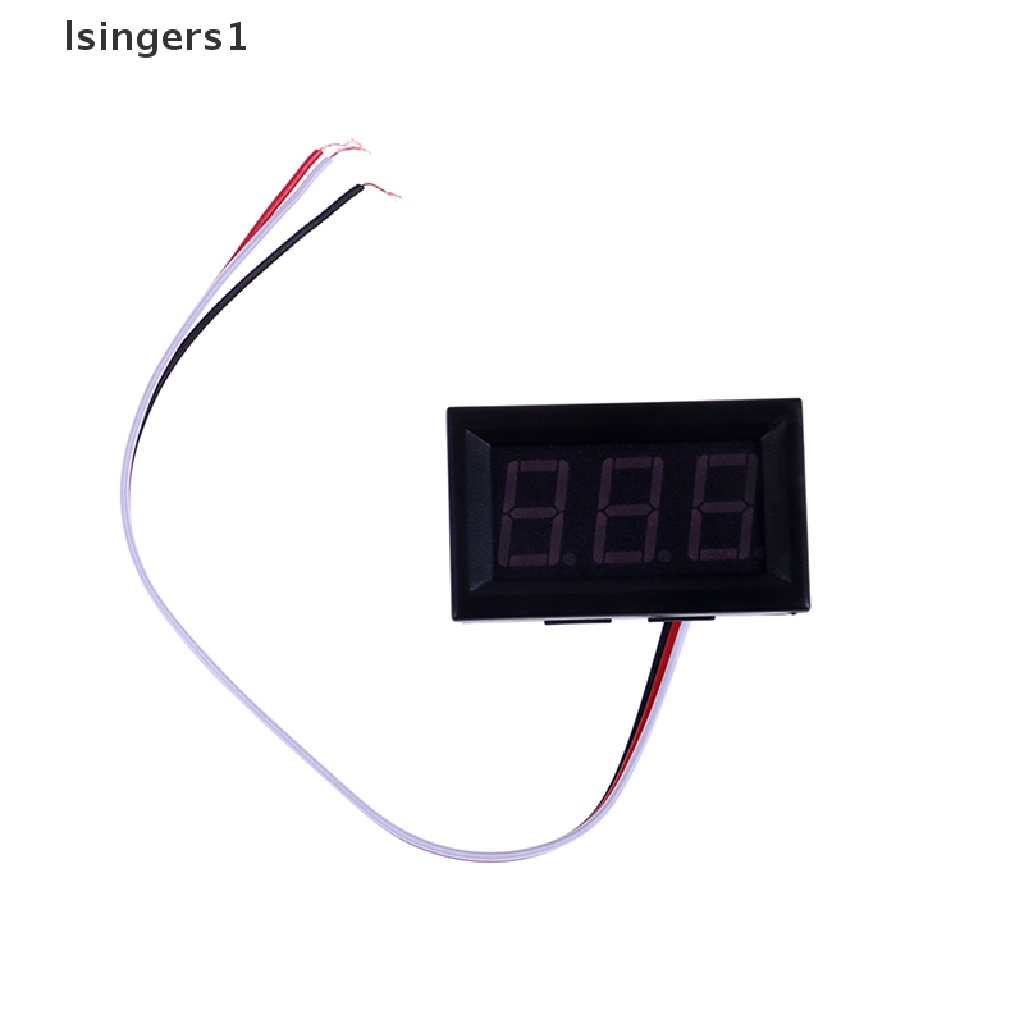 (lsingers1) Voltmeter digital DC 0-30V 3 Kabel Dengan Layar LED Untuk Mobil / motor