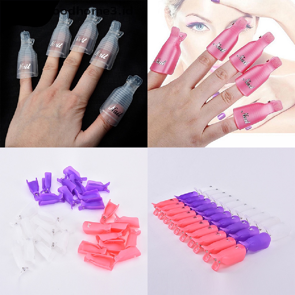 Klip Pembungkus Penghilang Cat Kuku UV Gel Bahan Plastik Untuk Nail Art