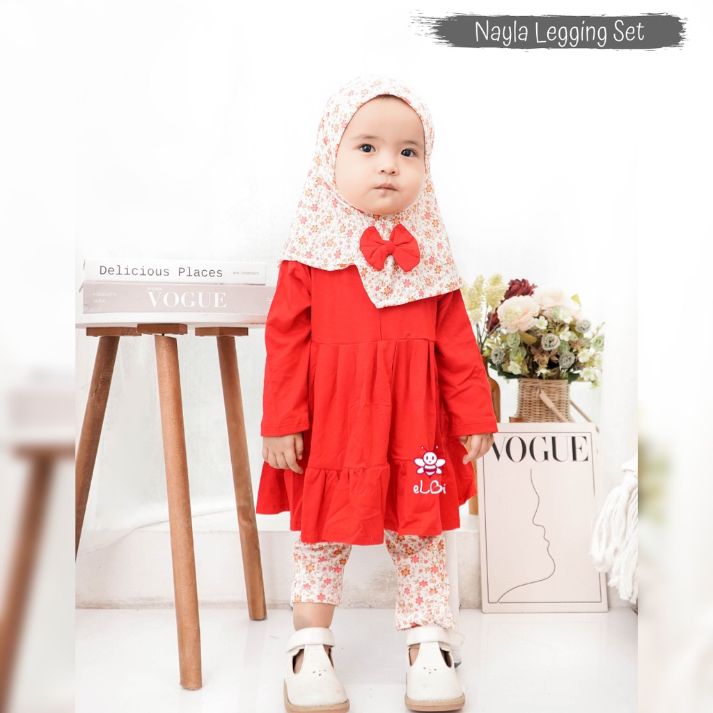 Setelan baju muslim anak 1-6tahun / setelan one set tunik anak nayla / one set anak perempuan