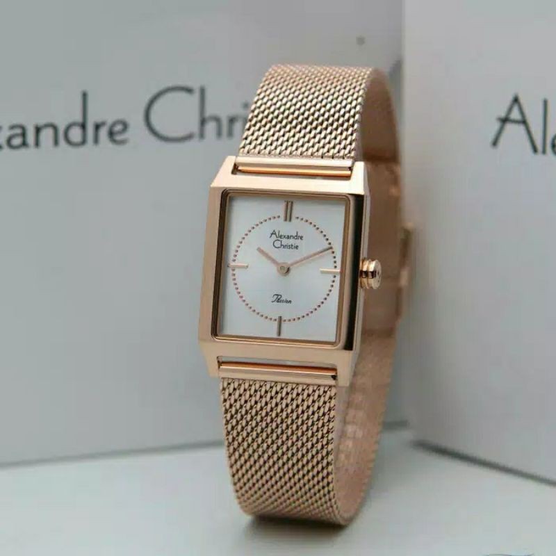 jam tangan alexandre christie ac2896 rantai pasir cewek/wanita original