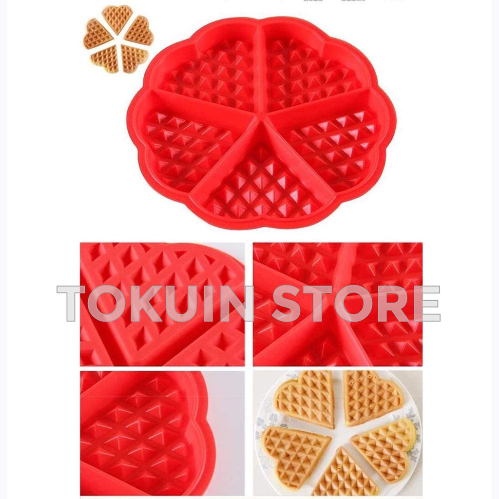 Cetakan Waffle Pancake Cetakan Kue Wafel Silikon Waffle Maker Cake