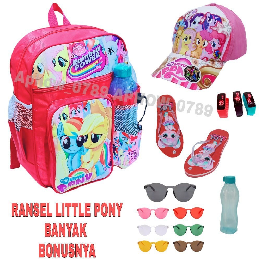 Tas ransel little pony anak perempuan bonus banyak